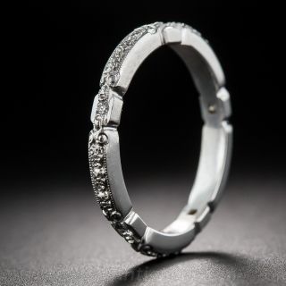 Estate Van Craeynest Platinum and Diamond Wedding Band