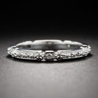 Estate Van Craeynest Platinum and Diamond Wedding Band