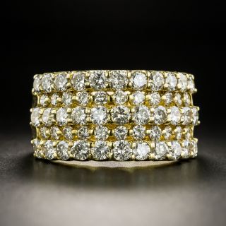 Estate Wide Five-Row Diamond Band - 5