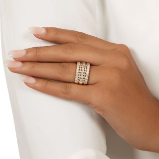 Estate Wide Five-Row Diamond Band