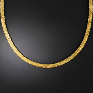 Estate Woven Gold Necklace - 2