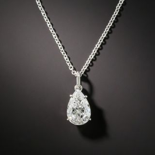 Estate1.00 Ct. Pear Shape Diamond Drop - GIA E SI2 - 2