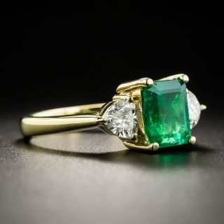 Estate 1.69 Carat Emerald Diamond Ring
