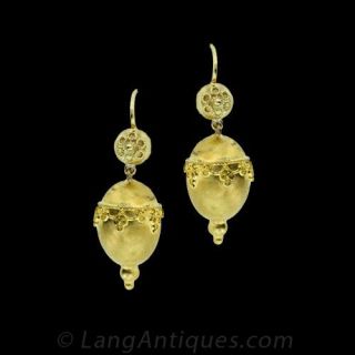 Etruscan Revival Amphora Earrings Main View 1