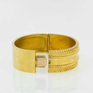 Etruscan Revival Bangle Bracelet