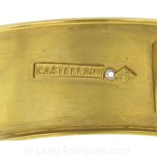 Etruscan Revival Castellani Diamond Bangle