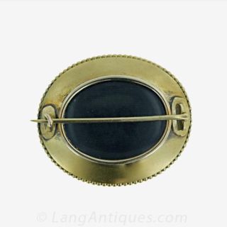 Etruscan Revival Garnet Brooch Locket