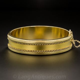 Etruscan Revivial 15K Bangle Bracelet