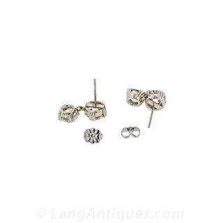European Cut Diamond Earrings