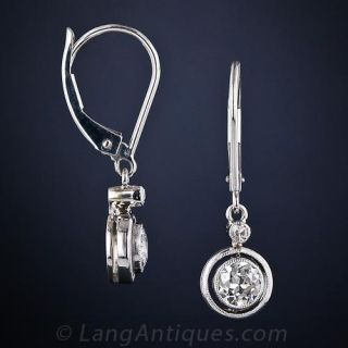 European-Cut Diamond Earrings