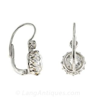 European Cut Diamond Earrings