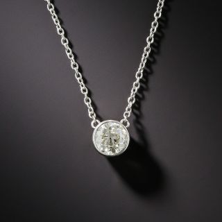 European-Cut Diamond Platinum Drop - 2