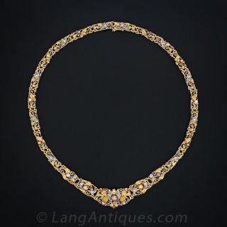 Exemplary Arts & Crafts Necklace, Bracelet and Earring Suite