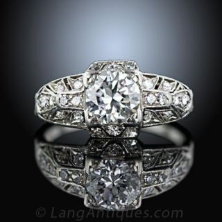 Art Deco Diamond Engagement Ring 