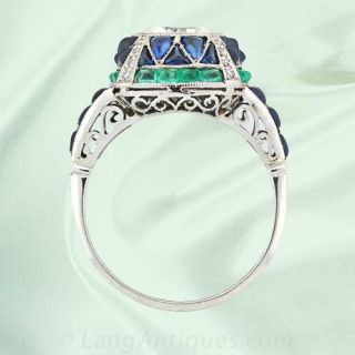 Exquisite Art Deco Diamond and Gem Set Ring