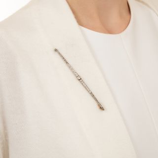 Extra Long Edwardian Diamond Bar Pin