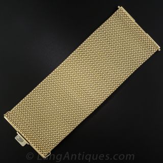 Extra-Wide Gold Mesh Bracelet