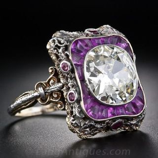 Extraordinary 4.23 Carat Antique Diamond Ring