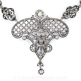 Extravagant Late Victorian Diamond Necklace