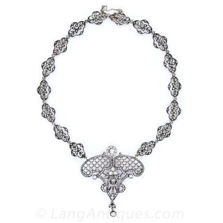 Extravagant Late Victorian Diamond Necklace