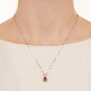  Fancy Brown Pear-Shaped 1.11 Carat Diamond Drop - GIA