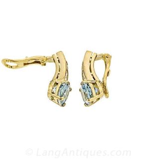 Fancy Colored Sapphire and Diamond Clip Earrings