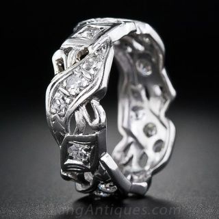 Fancy Platinum and Diamond Eternity Band