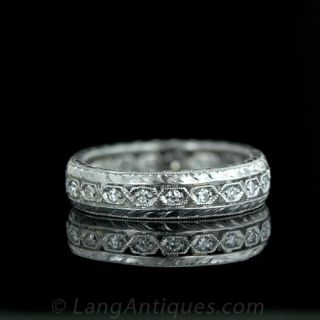 Fancy Platinum Diamond Band
