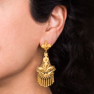 Fancy Tassel Drop Earrings