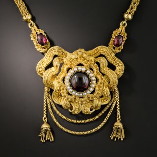 Fancy Victorian Garnet Necklace - 3