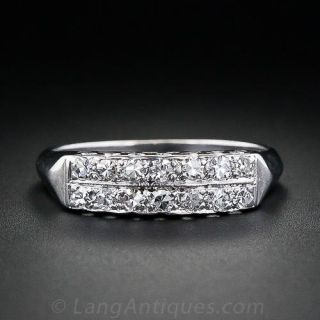 Fancy Vintage Diamond Wedding Band