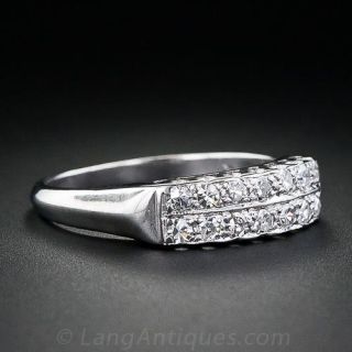 Fancy Vintage Diamond Wedding Band