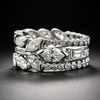 Fancy Wide Diamond Wedding Band