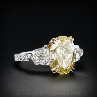 Fancy Yellow 4.02 Carat Diamond Ring
