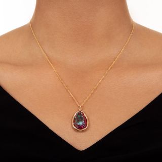  Favrile Glass Scarab Pendant