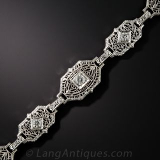 Filigree and Diamond Bracelet 