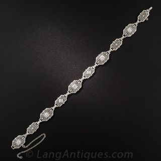 Filigree and Diamond Bracelet 