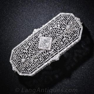 Filigree Diamond Pin Pendant