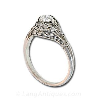Filigree Diamond Ring