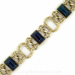 Fin de Siecle Austro-Hungarian Gold and Gemstone Bracelet