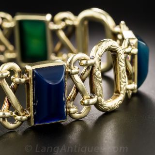 Fin de Siecle Austro-Hungarian Gold and Gemstone Bracelet