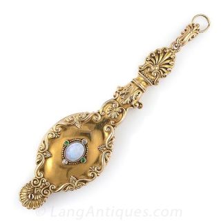 Fin de Siècle Opal and Demantoid Lorgnette