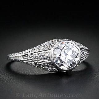 Fine 1.15 Carat  Vintage Diamond Engagement ring
