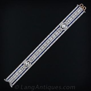 Fine Art Deco Sapphire and Diamond Bracelet