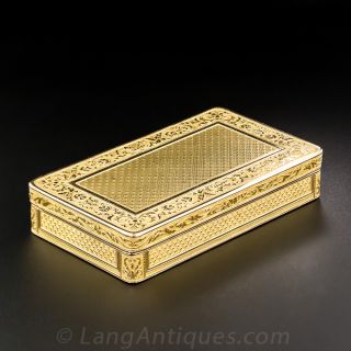 Fine French Gold Box with Mirror