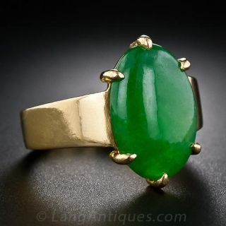 Fine Jadeite Ring in 22 Karat Gold