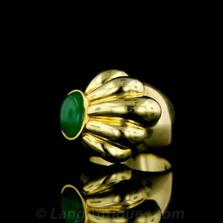 Fine Jadite Contemporary Estate Ring