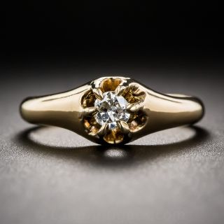 Finnish 18k Diamond Solitaire, Circa 1916