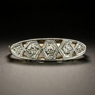 Five Diamond Art Deco Band Ring - 1