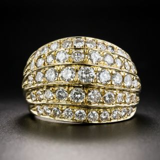 Five-Row Wavy Diamond Ring - 3